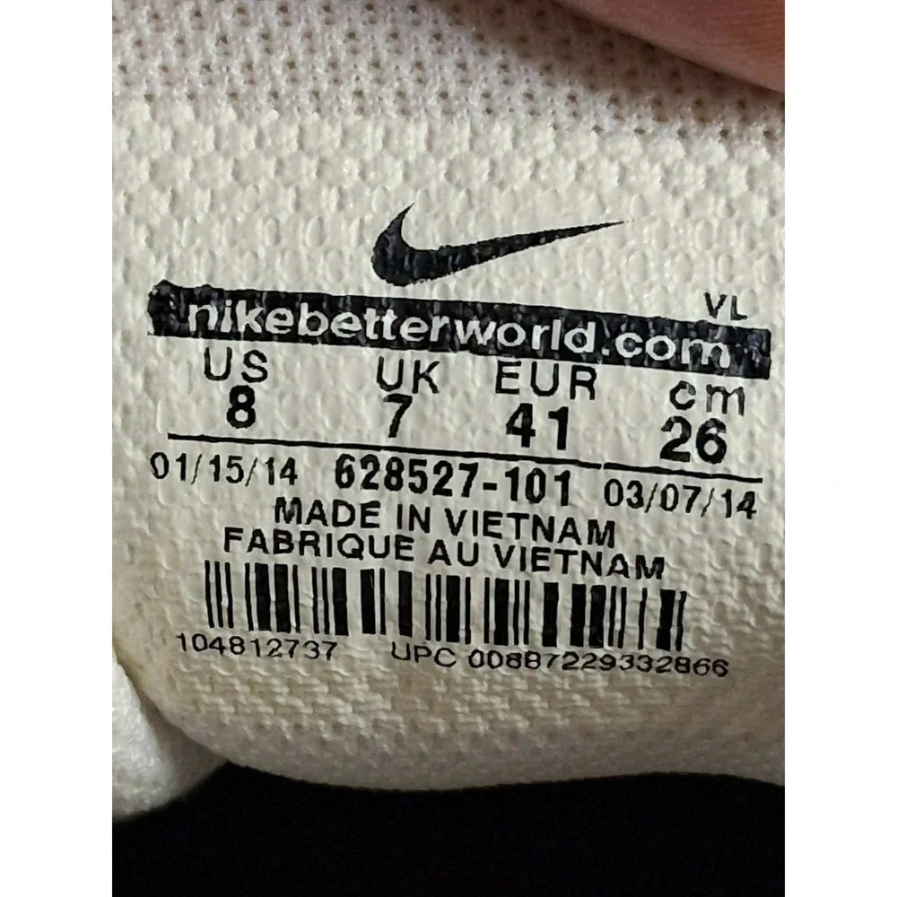 Nike Durasport III 3 Mens Sz 8 M White‎ Soft Spikes Golf Shoes 628527-101